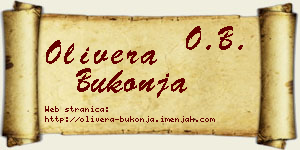Olivera Bukonja vizit kartica